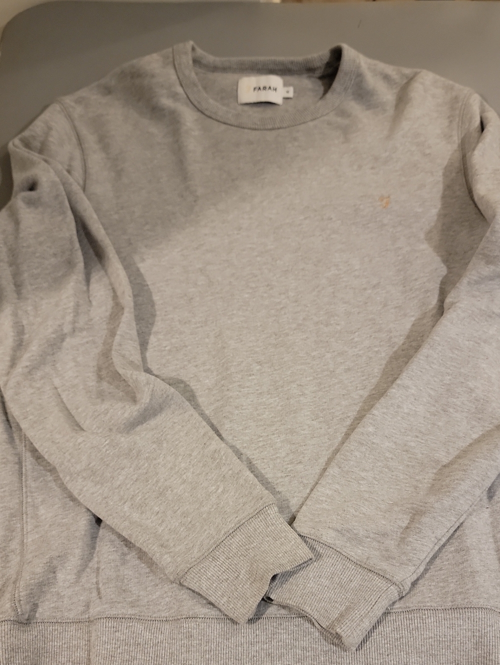 Farah Light Gray Crewneck Sweatshirt NWOT